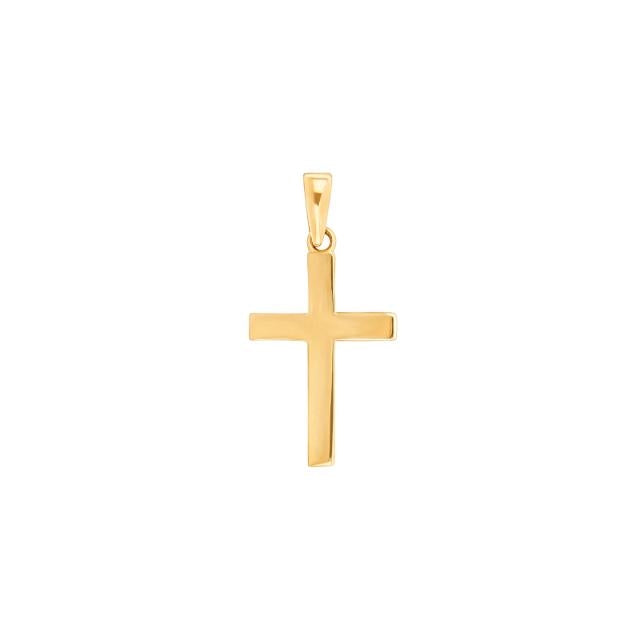 Korsvedhæng Large fra Smykkecenter i 8 karat guld – klassisk og tidløst design.